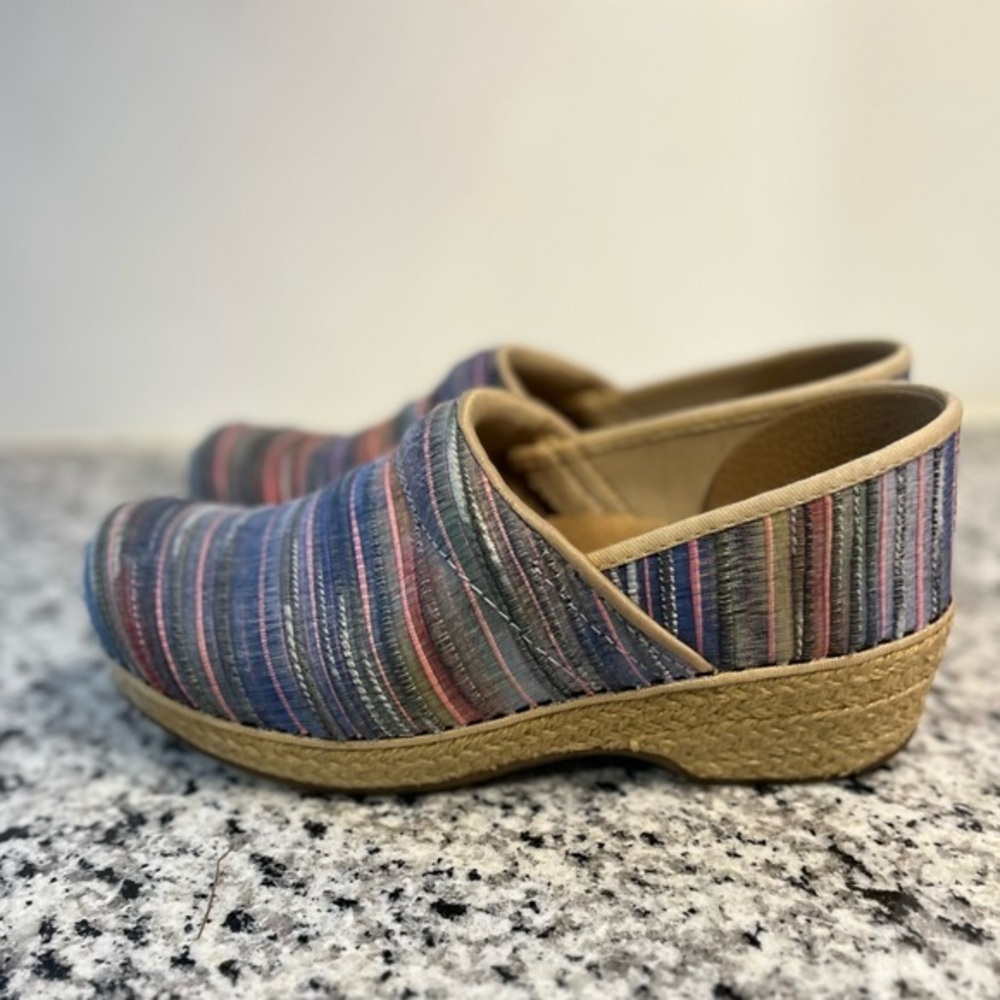 Dansko Colorful Striped Mules